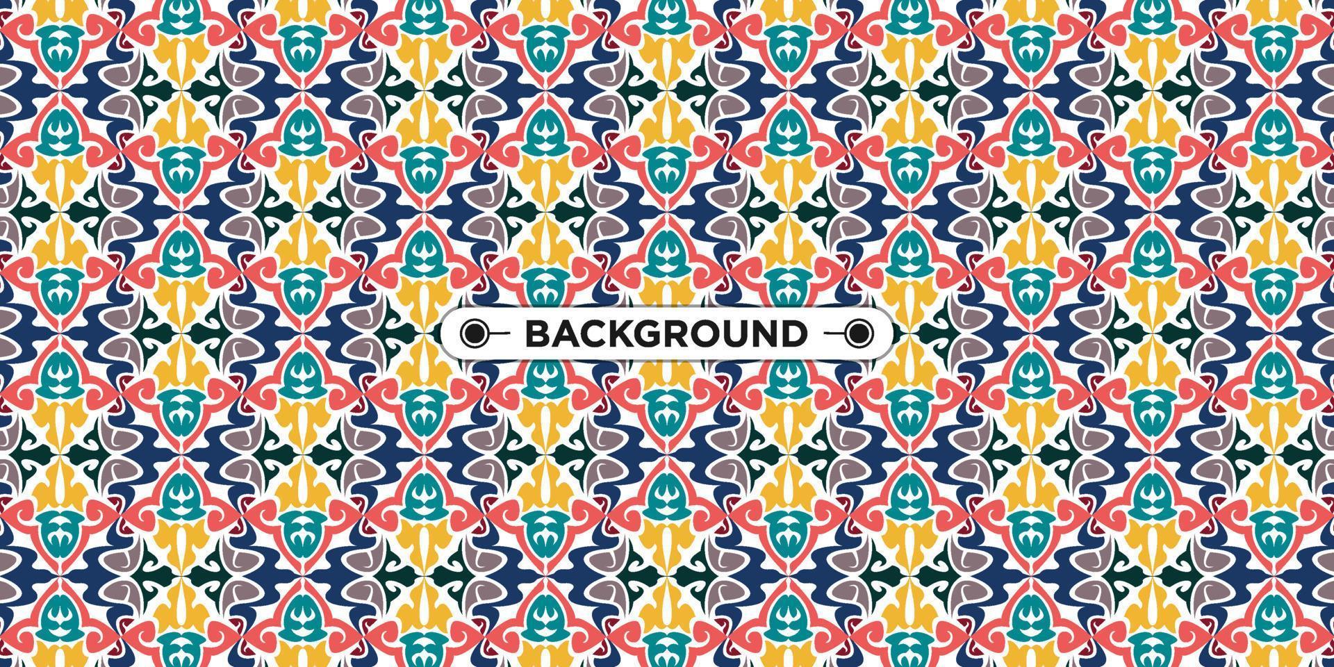 Unique colorful ethnic seamless pattern background vector