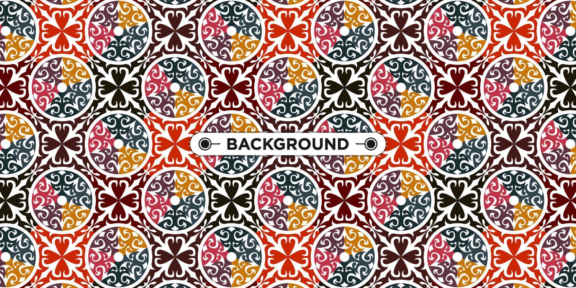 Unique colorful ethnic seamless pattern background vector