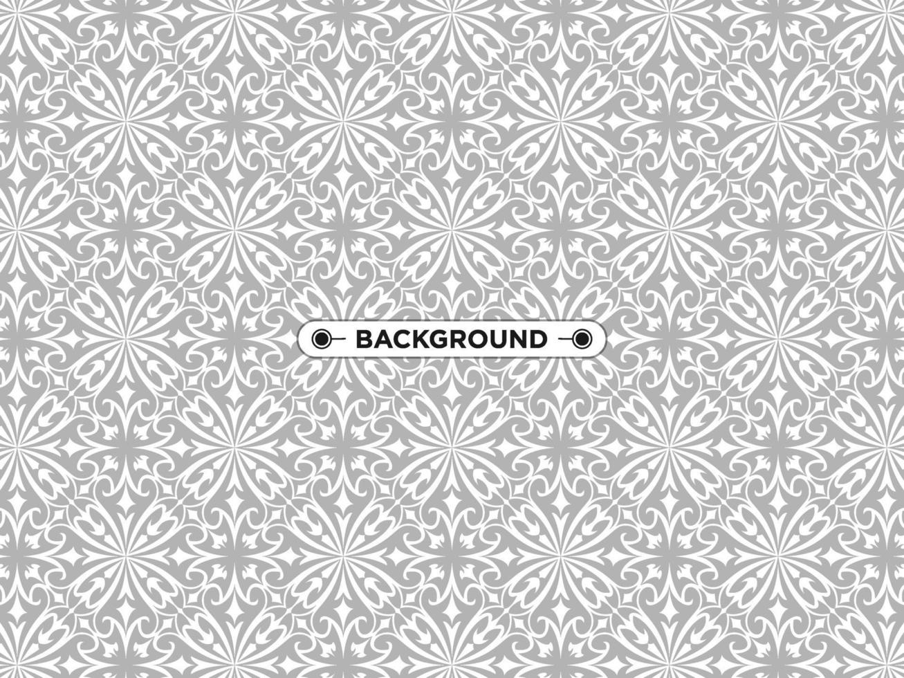 gray ethnic mandala seamless pattern background vector