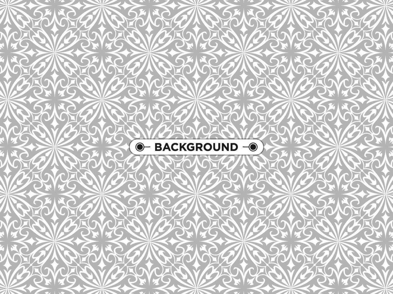 gray ethnic mandala seamless pattern background vector