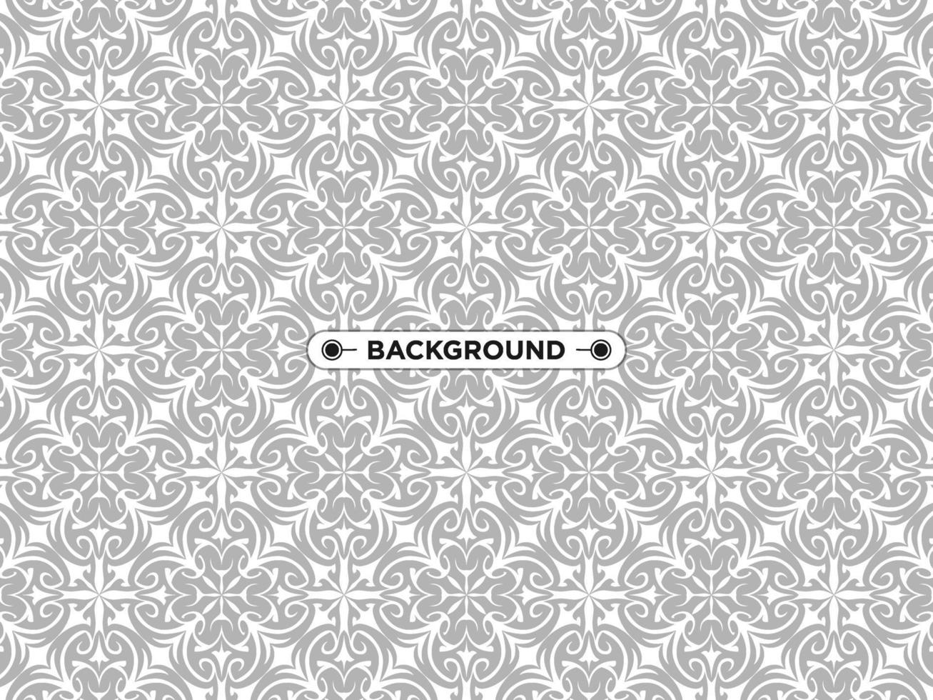 gray ethnic mandala seamless pattern background vector