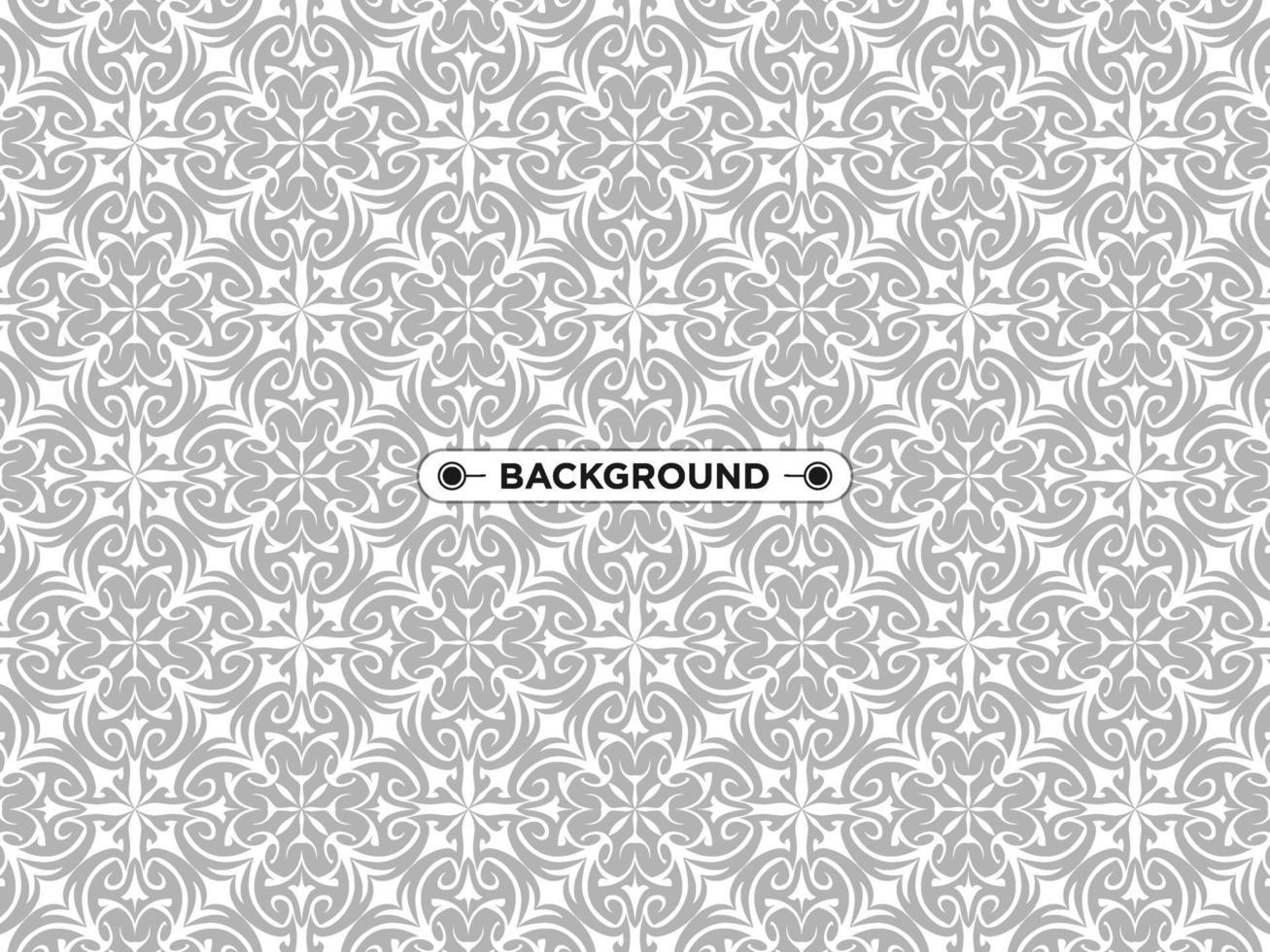 gray ethnic mandala seamless pattern background vector