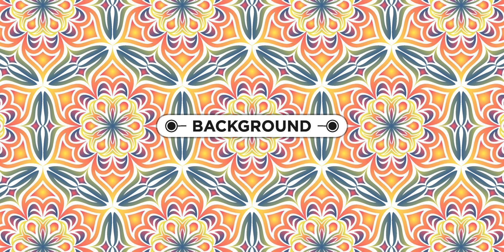 colorful ethnic mandala seamless pattern background vector