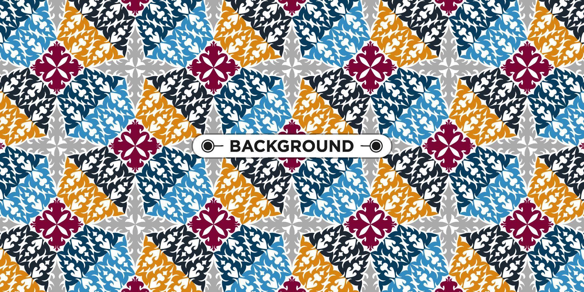 Unique colorful ethnic seamless pattern background vector