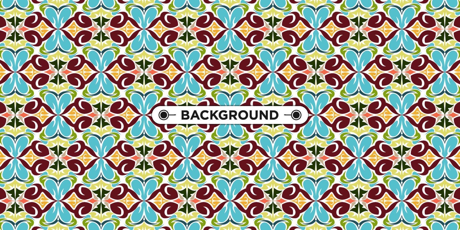 Unique colorful ethnic seamless pattern background vector