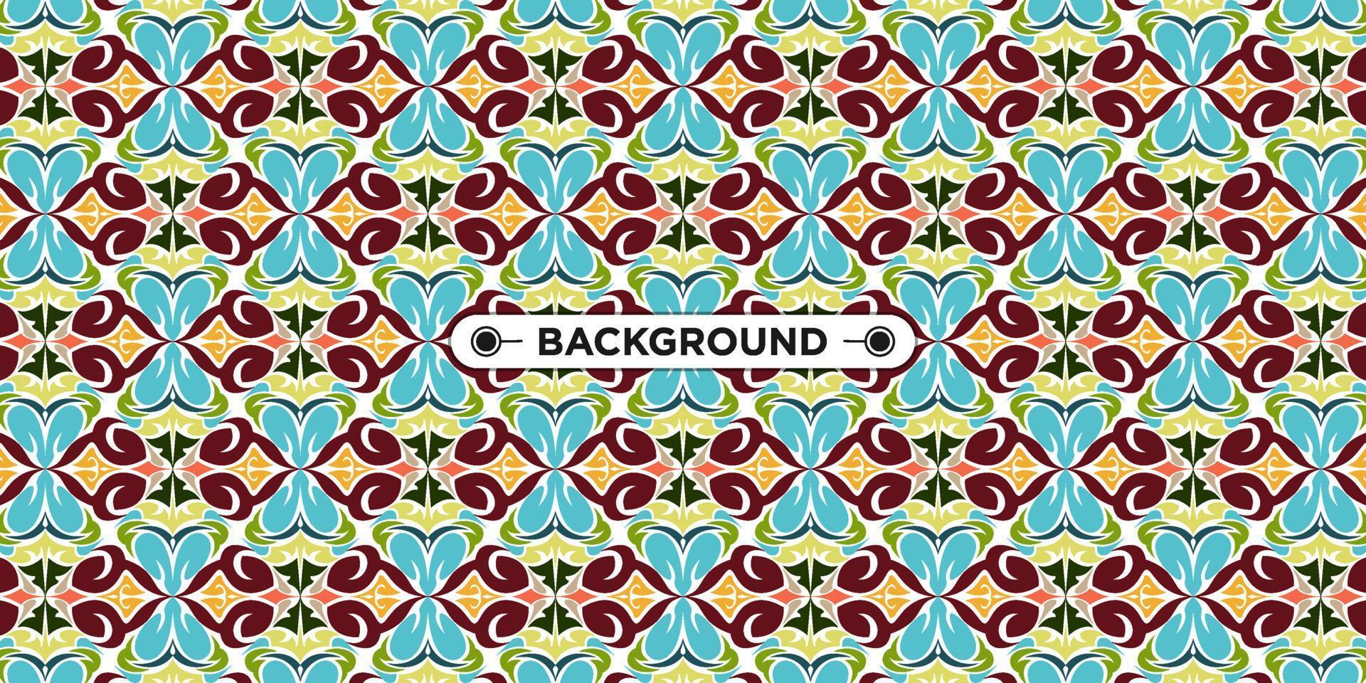 Unique colorful ethnic seamless pattern background vector