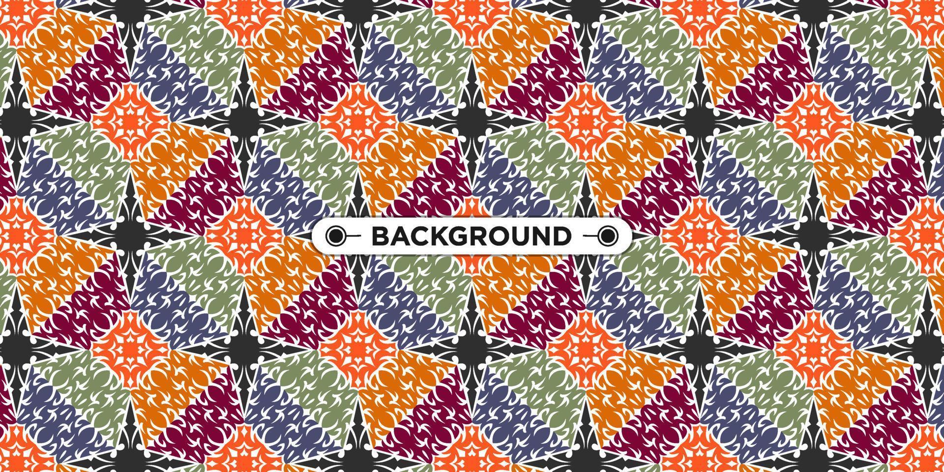 Unique colorful ethnic seamless pattern background vector