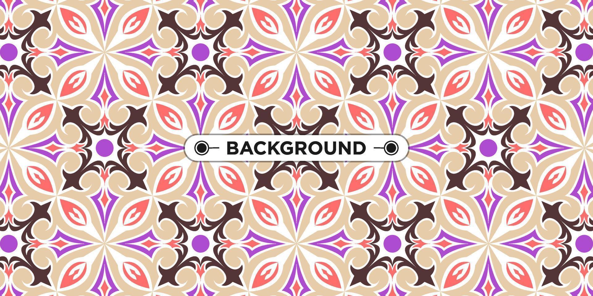 colorful ethnic mandala seamless pattern background vector