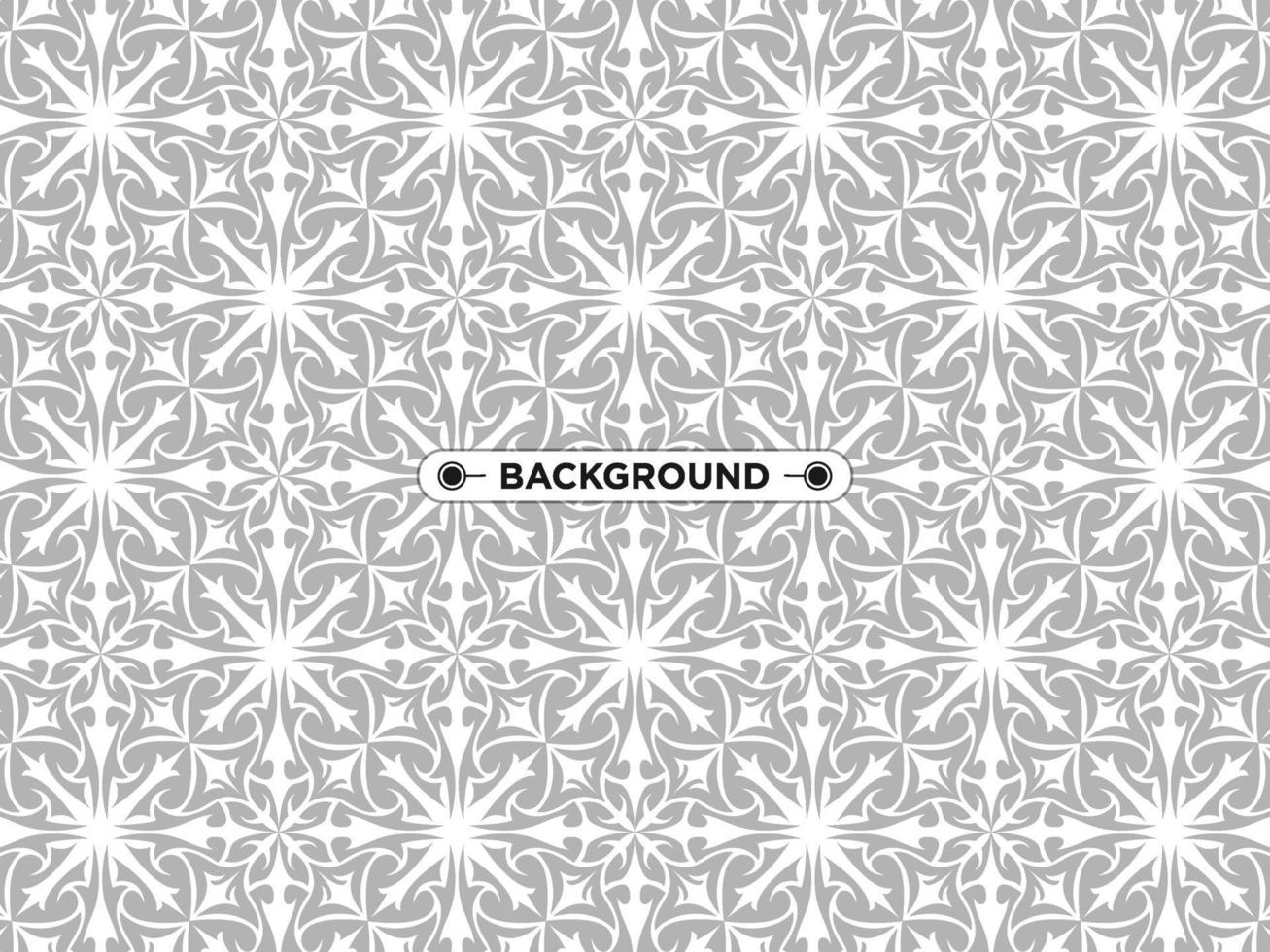 gray ethnic mandala seamless pattern background vector
