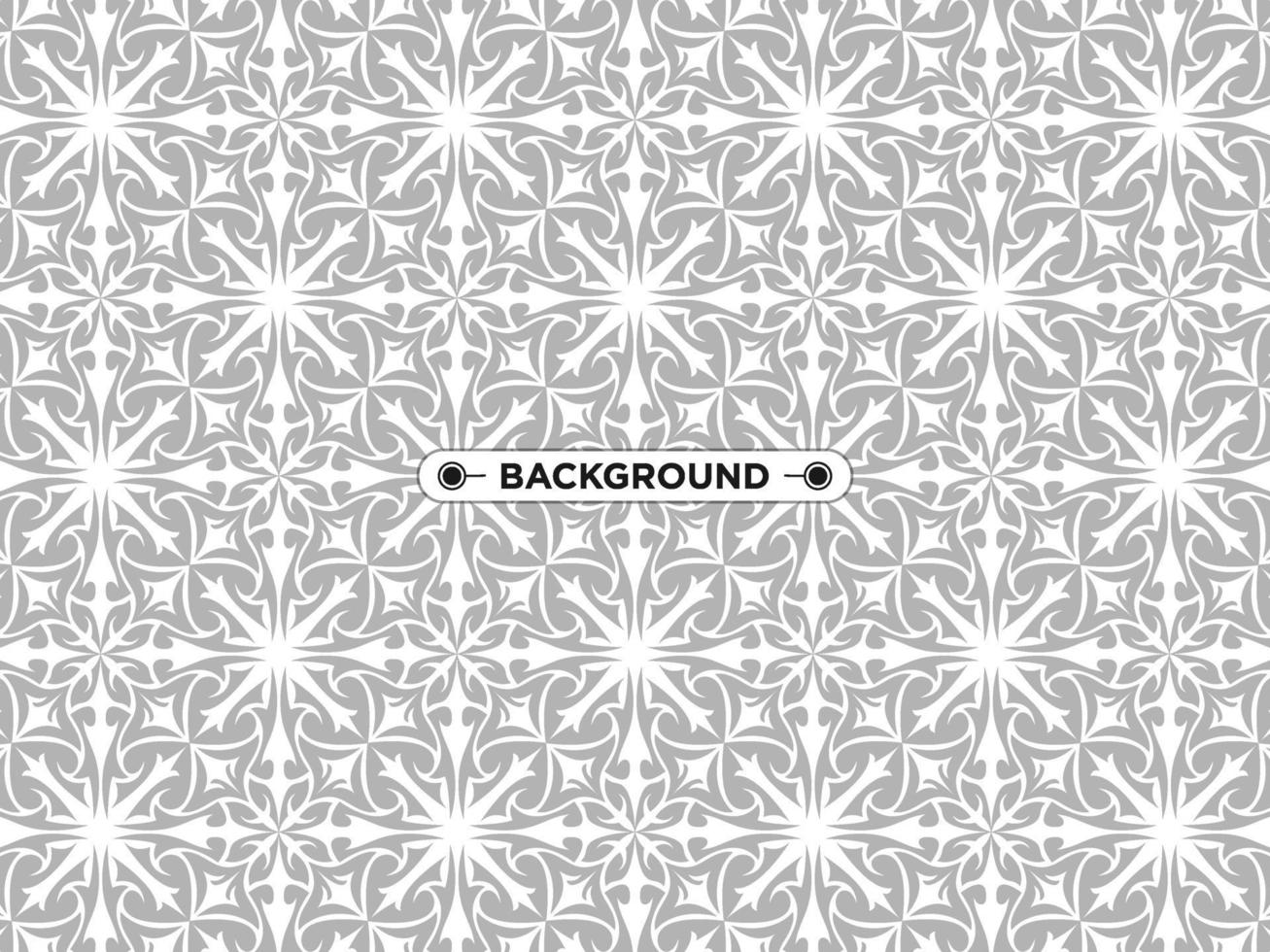 gray ethnic mandala seamless pattern background vector