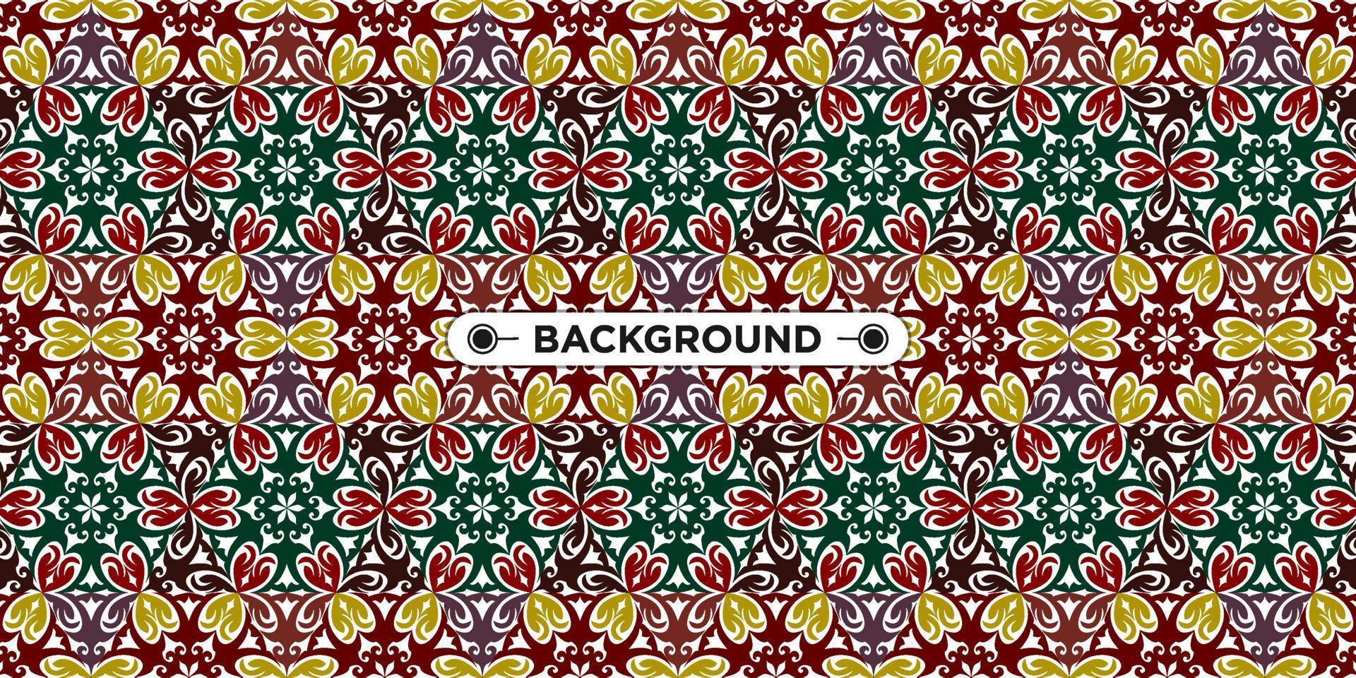 Unique colorful ethnic seamless pattern background vector