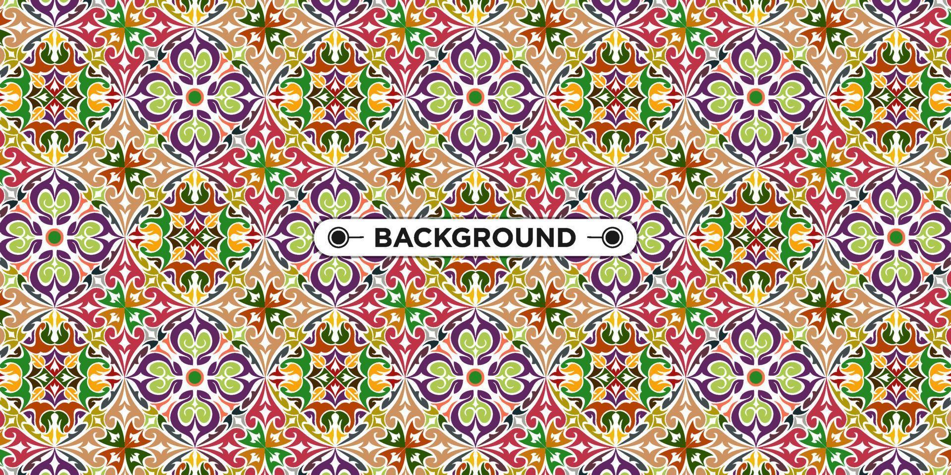 Unique colorful ethnic seamless pattern background vector