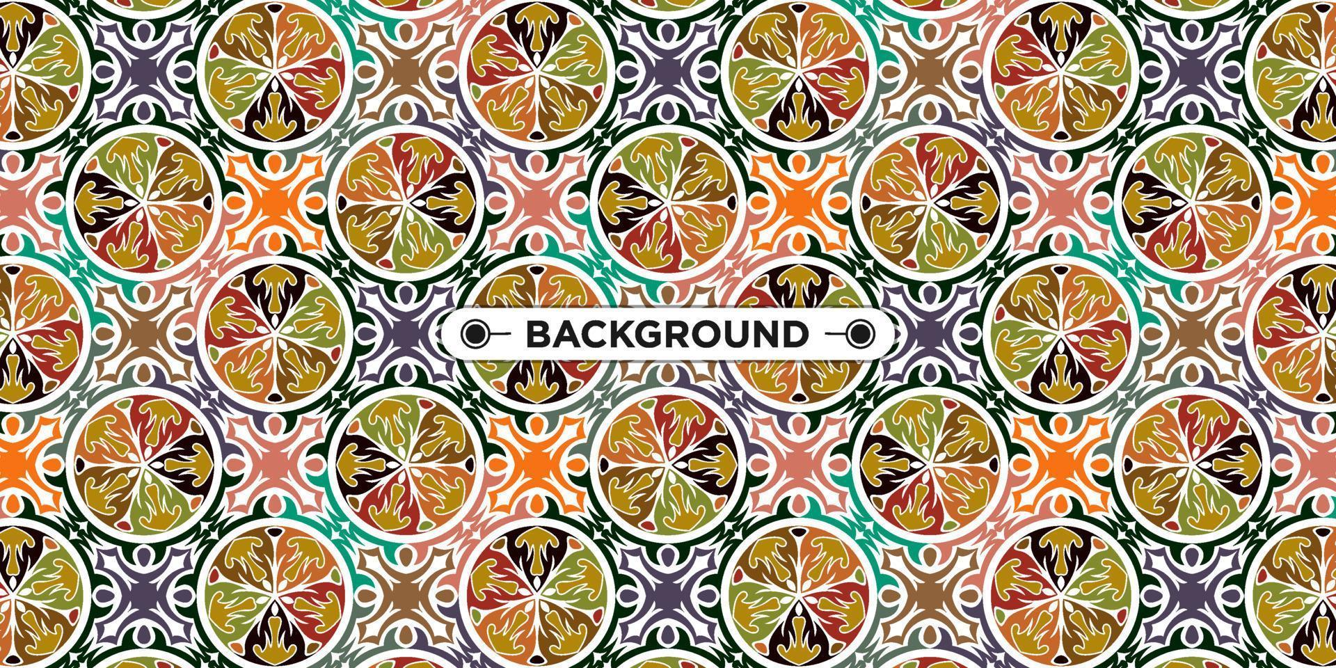 Unique colorful ethnic seamless pattern background vector