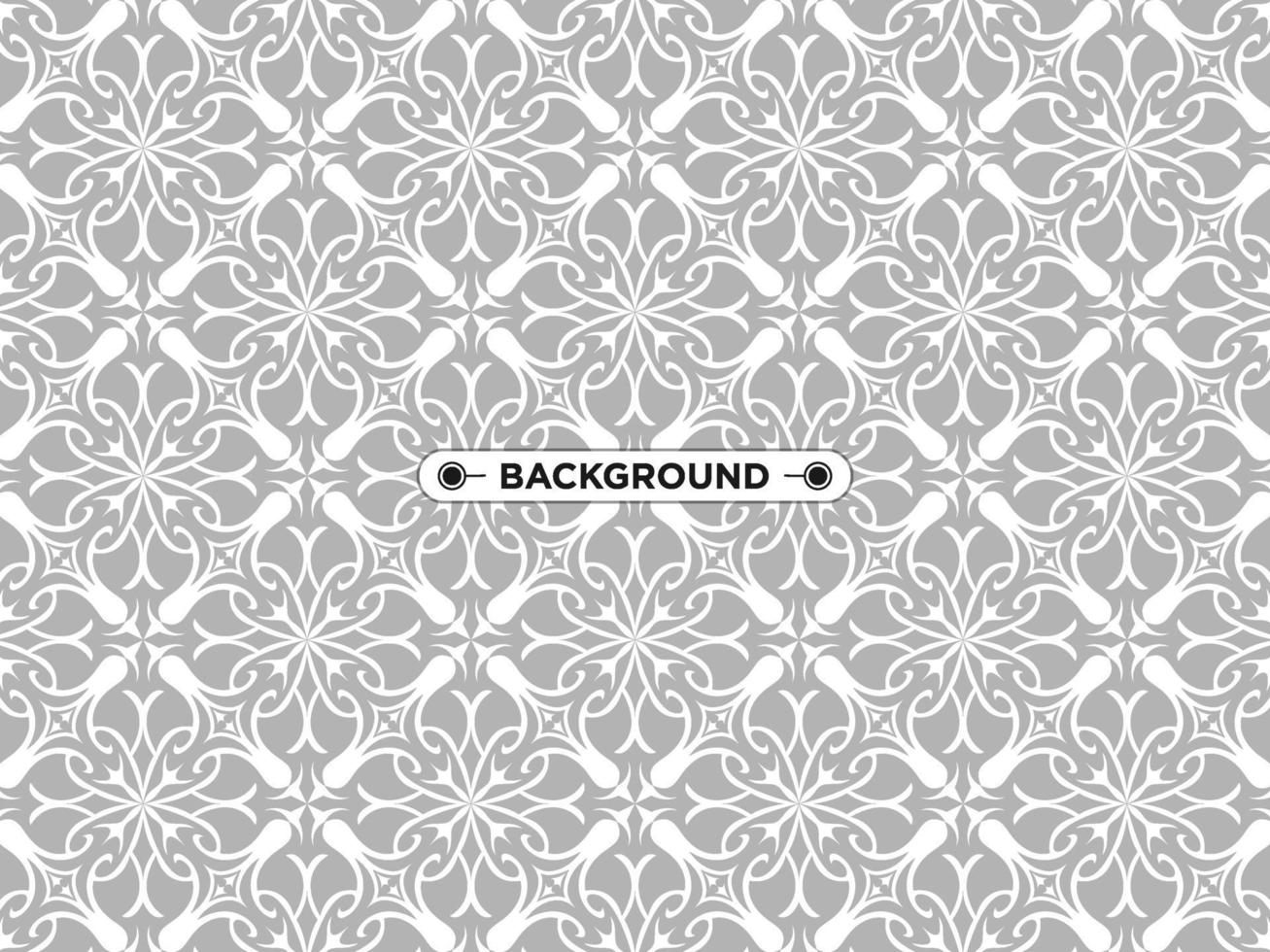 gray ethnic mandala seamless pattern background vector