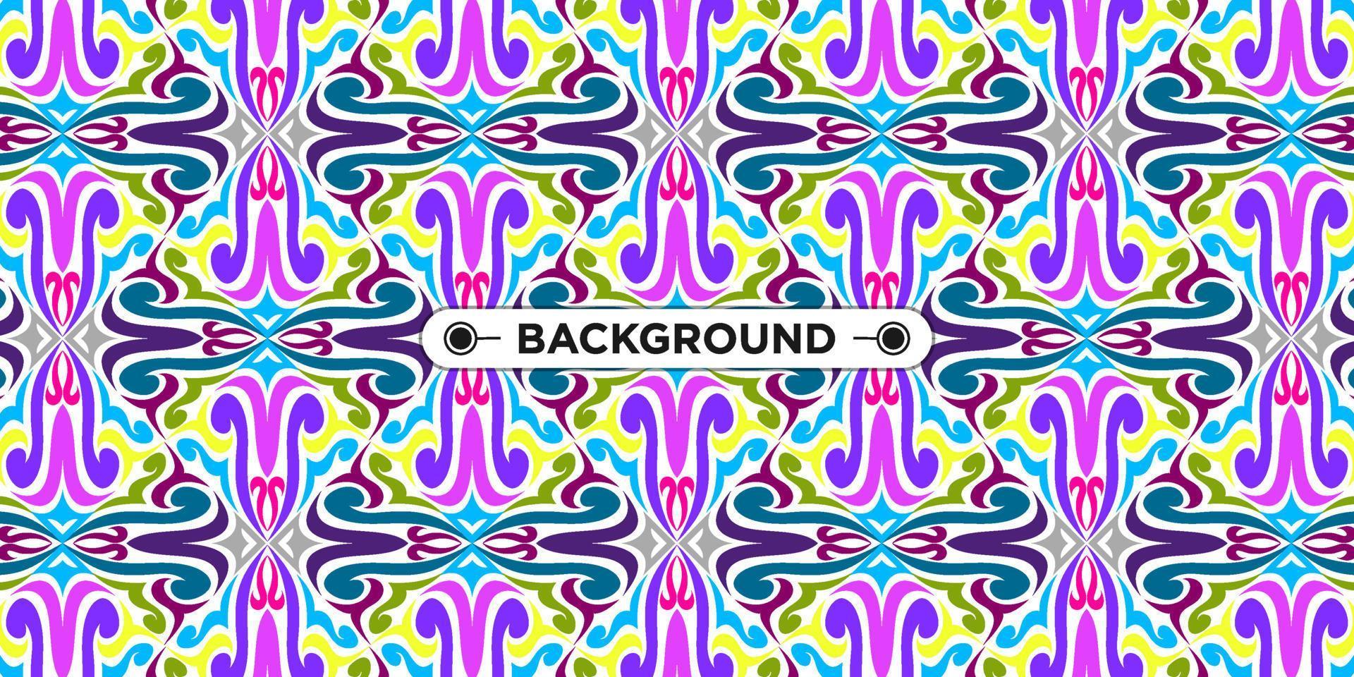 colorful ethnic mandala seamless pattern background vector