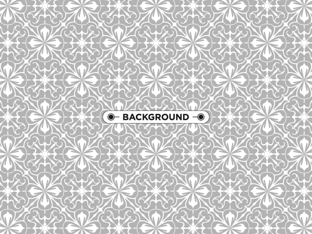 gray ethnic mandala seamless pattern background vector