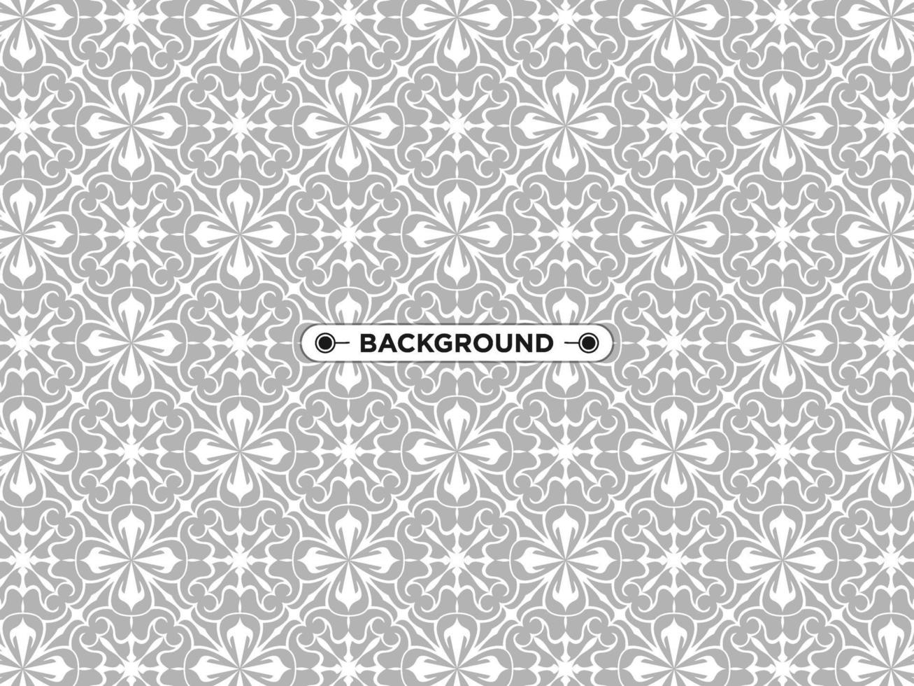 gray ethnic mandala seamless pattern background vector