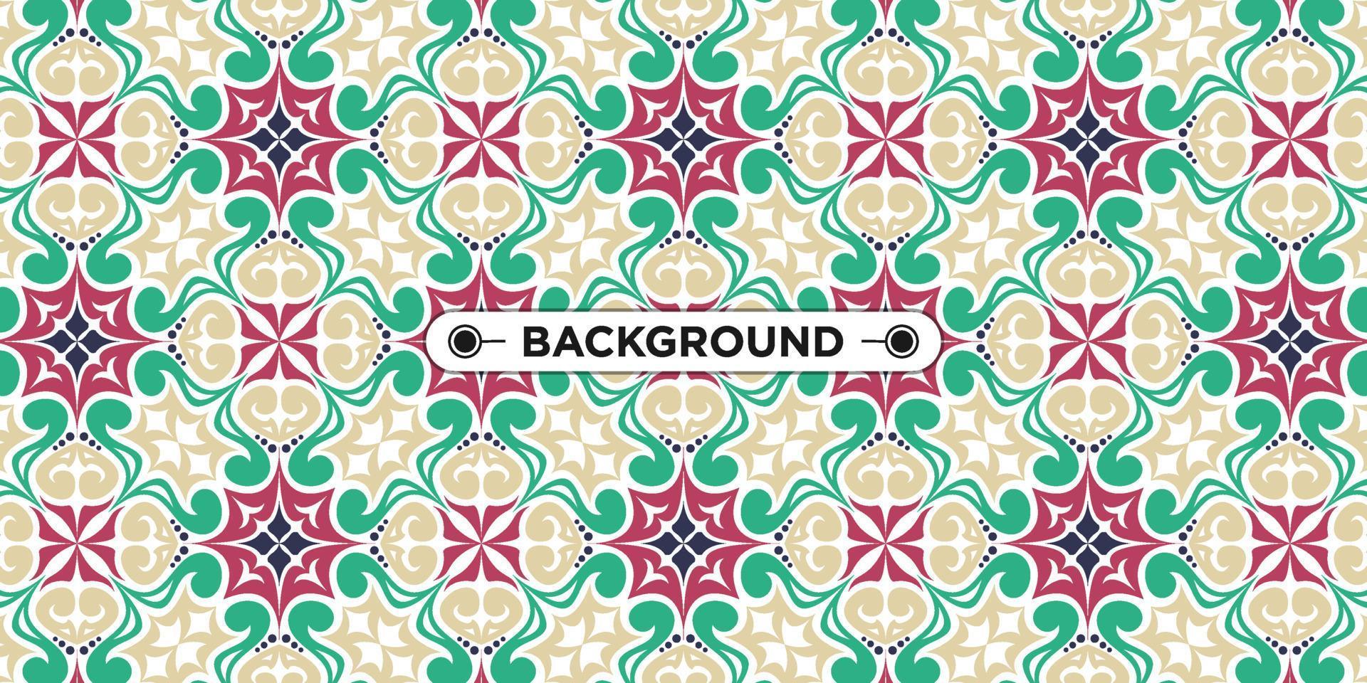 colorful ethnic mandala seamless pattern background vector