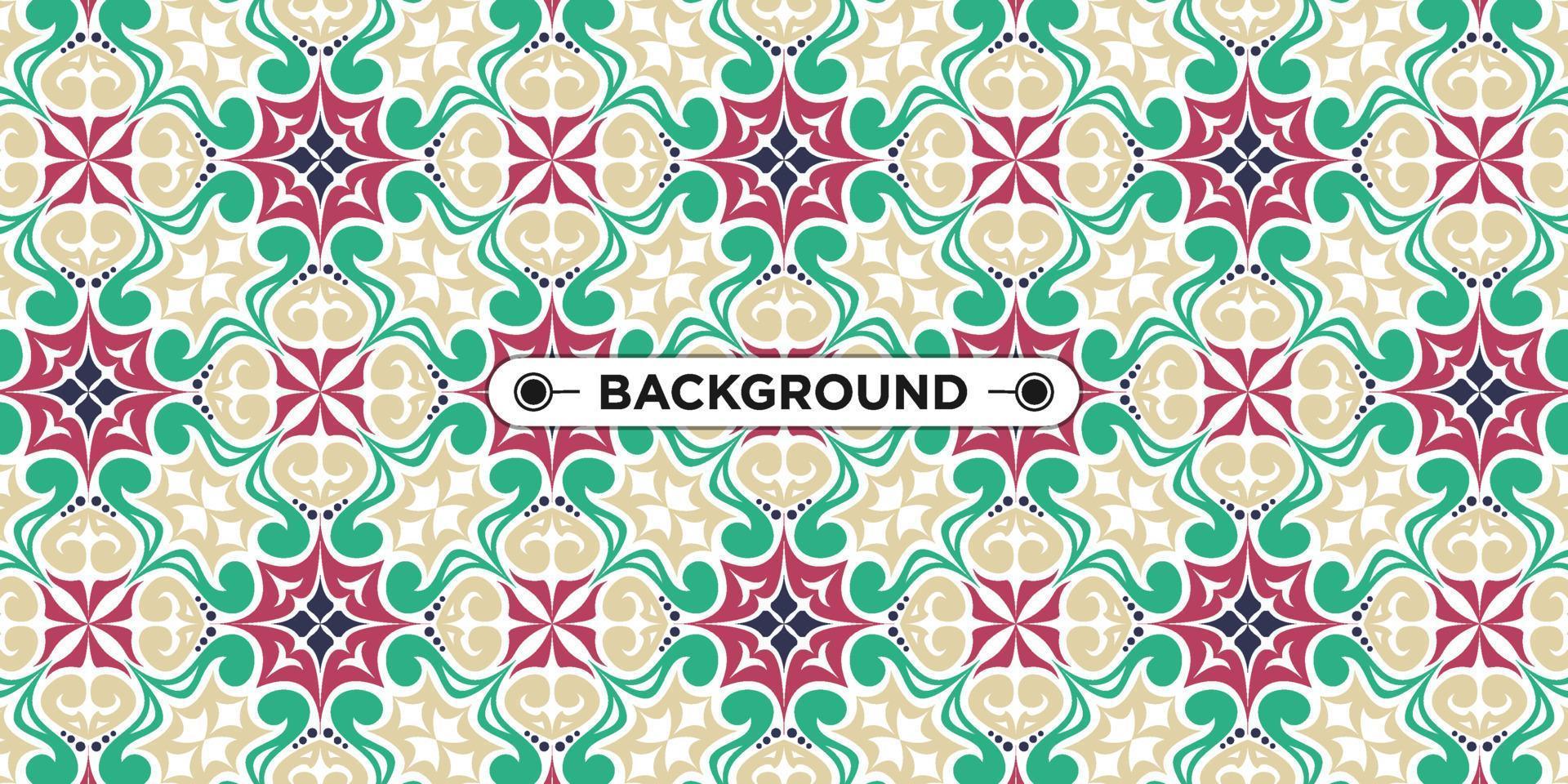 colorful ethnic mandala seamless pattern background vector