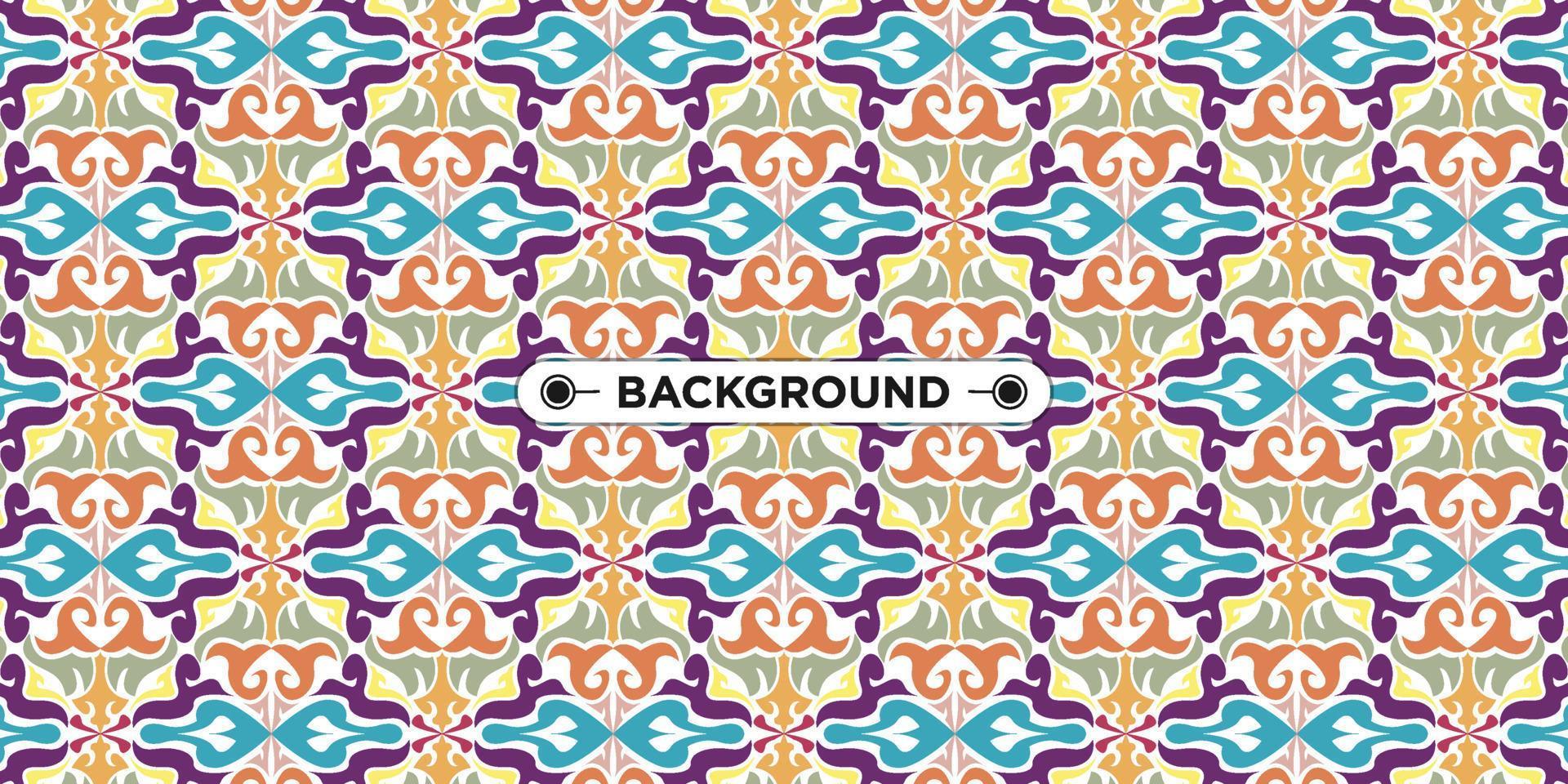 Unique colorful ethnic seamless pattern background vector