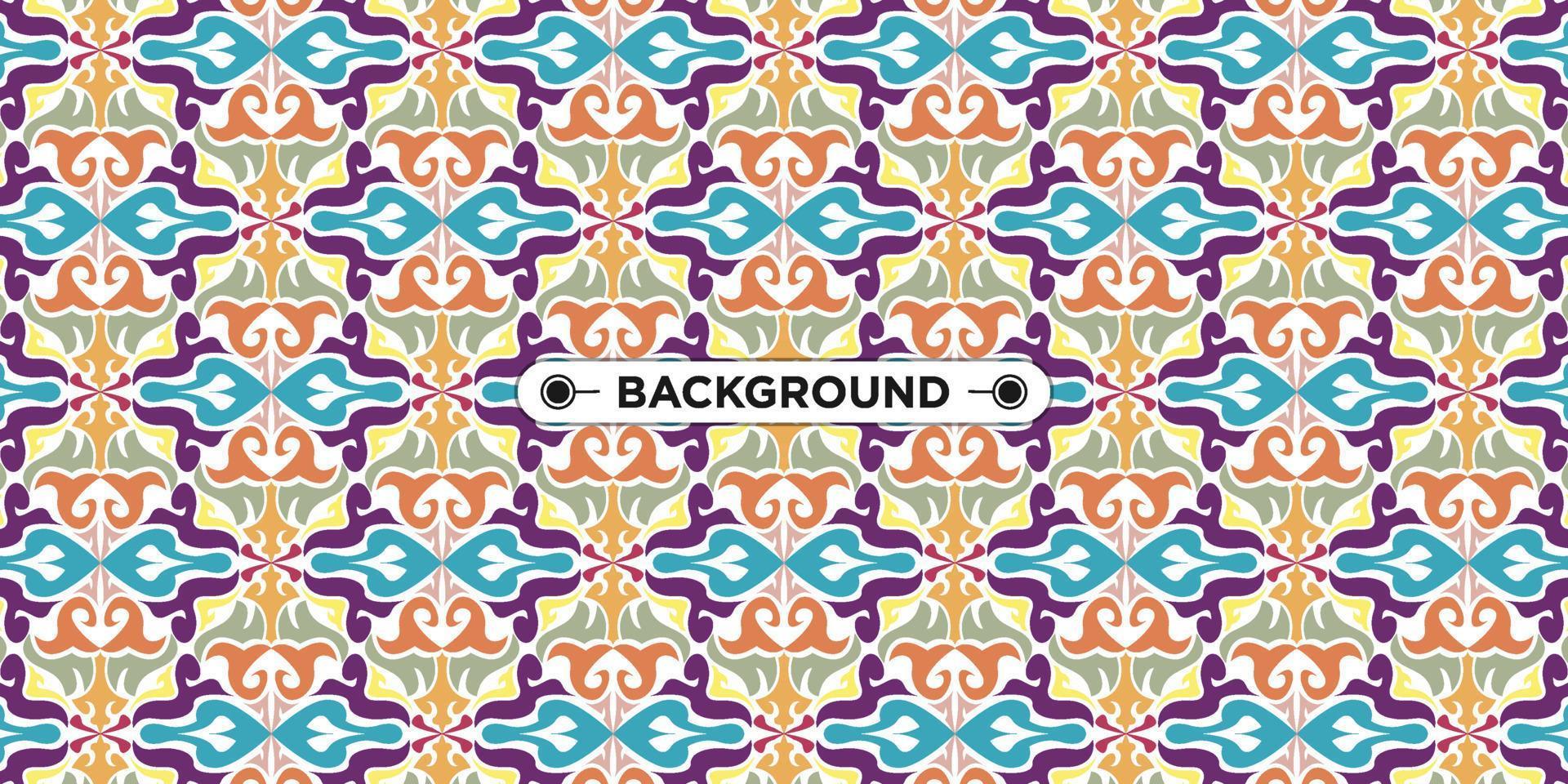 Unique colorful ethnic seamless pattern background vector