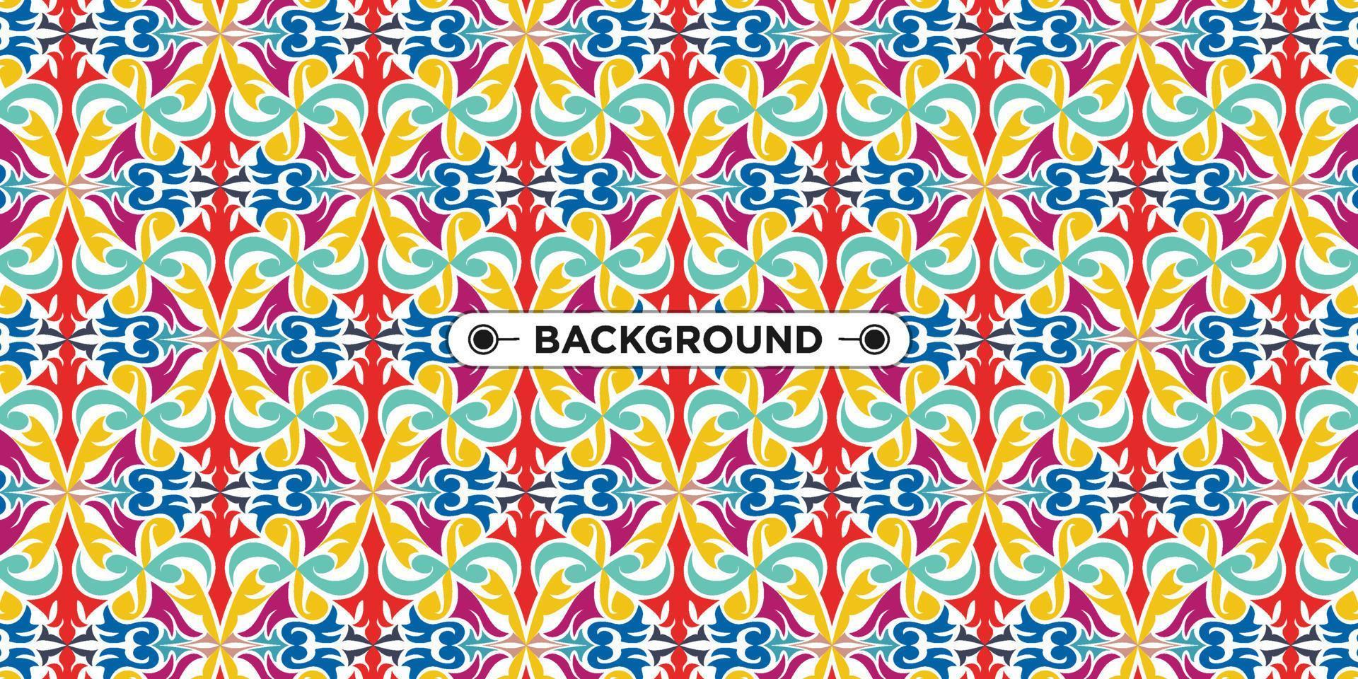 Unique colorful ethnic seamless pattern background vector