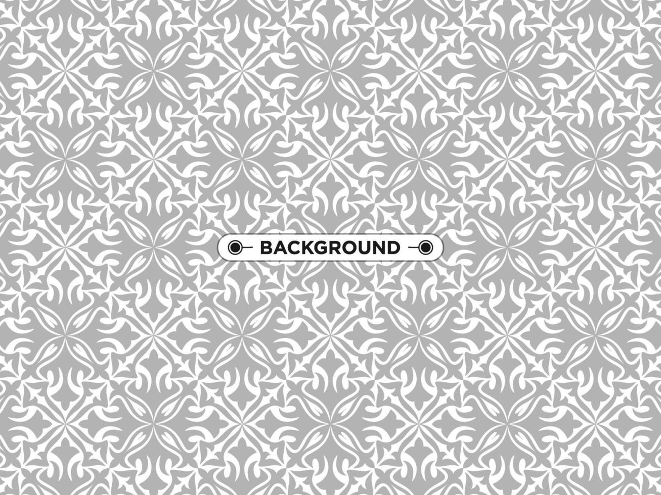 gray ethnic mandala seamless pattern background vector