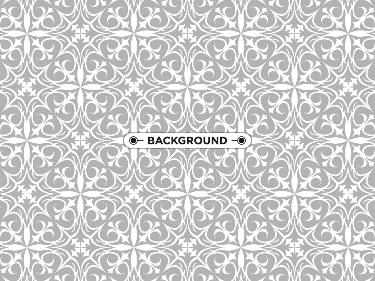 gray ethnic mandala seamless pattern background vector
