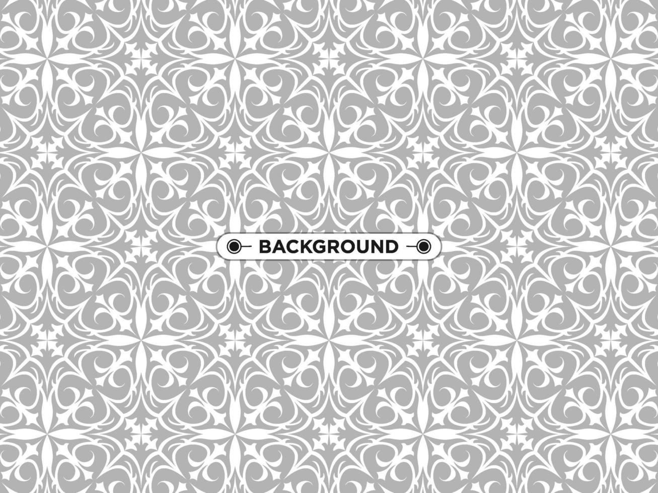 gray ethnic mandala seamless pattern background vector