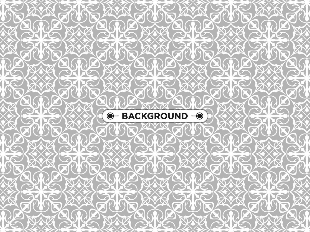 gray ethnic mandala seamless pattern background vector