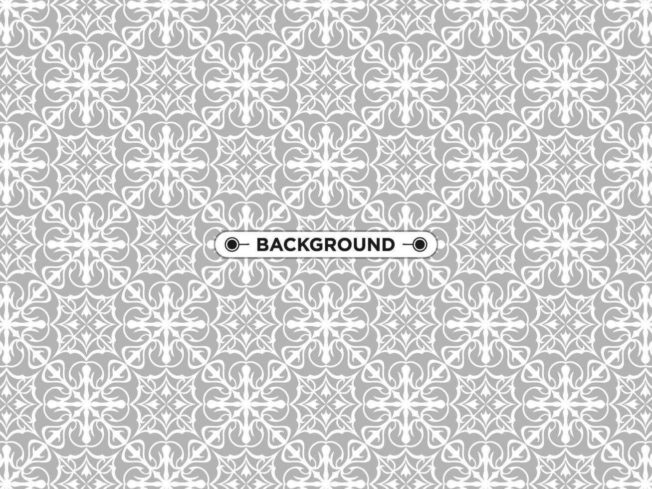 gray ethnic mandala seamless pattern background vector