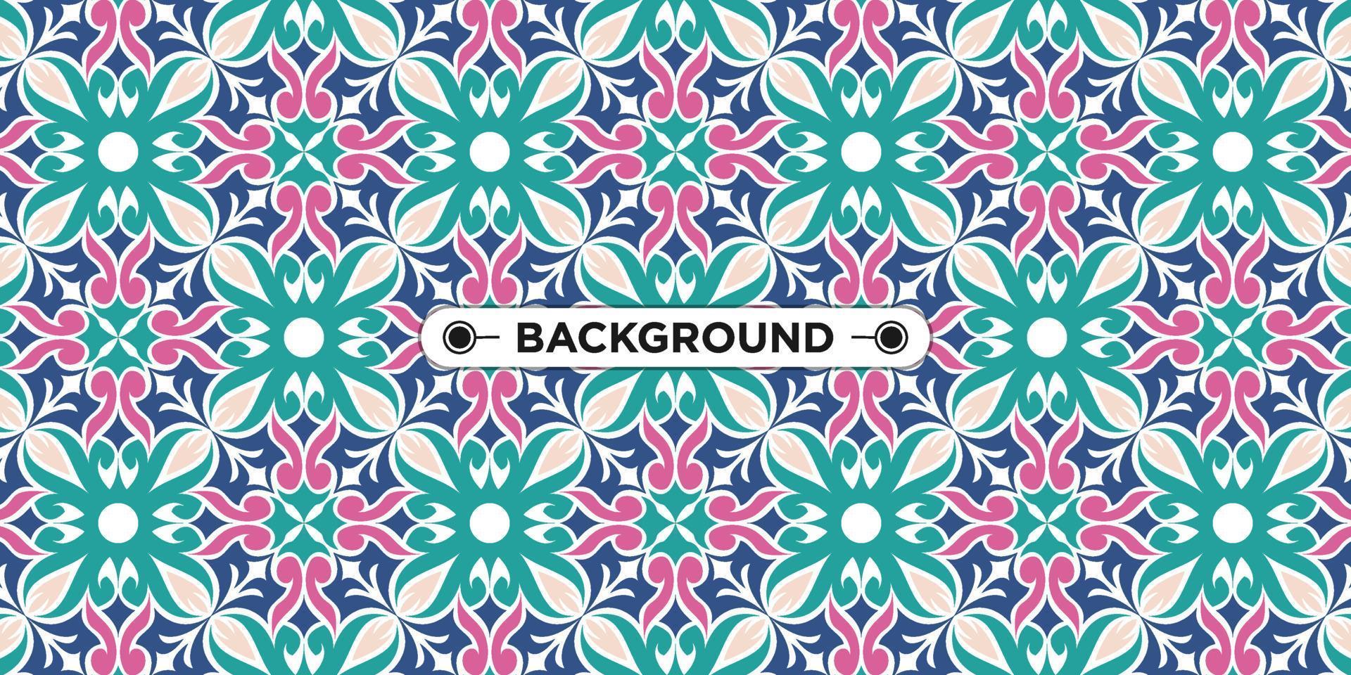 colorful ethnic mandala seamless pattern background vector