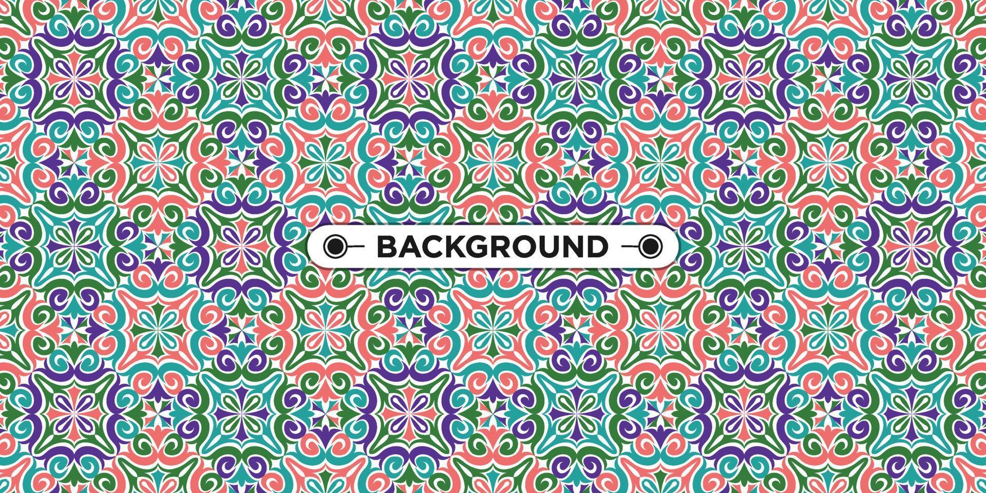 colorful ethnic mandala seamless pattern background vector