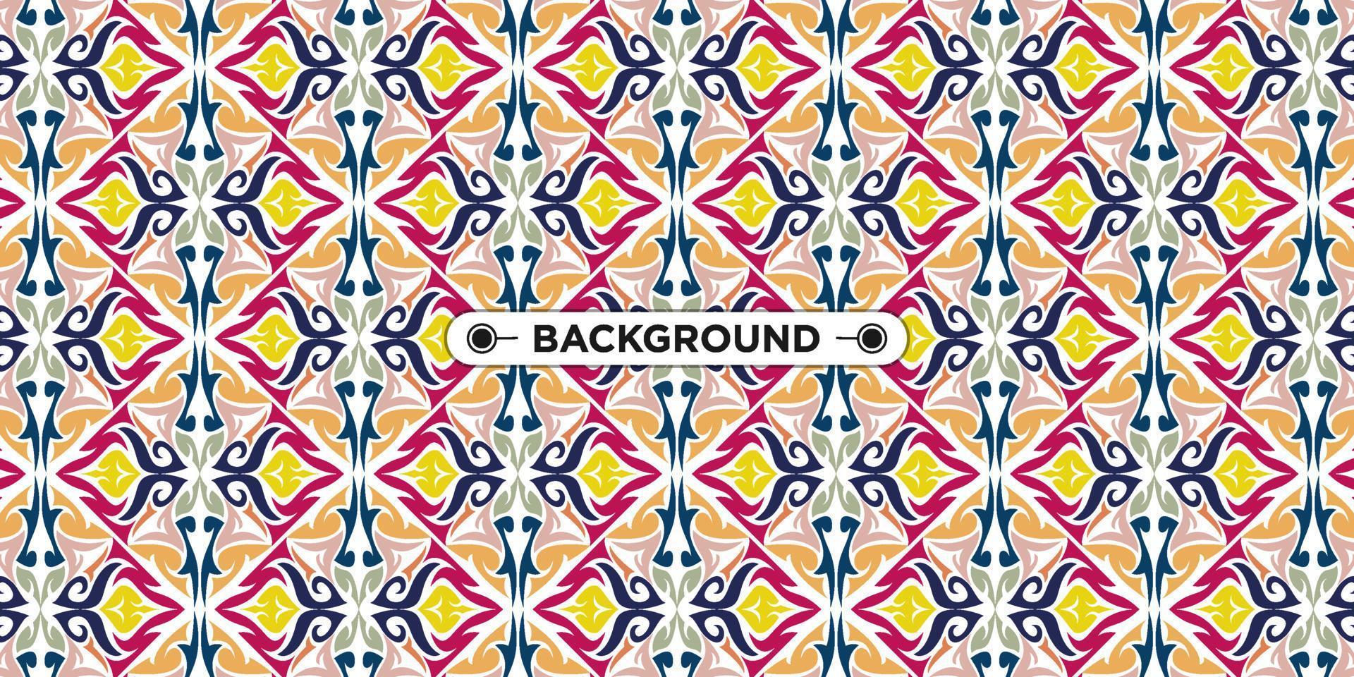 Unique colorful ethnic seamless pattern background vector