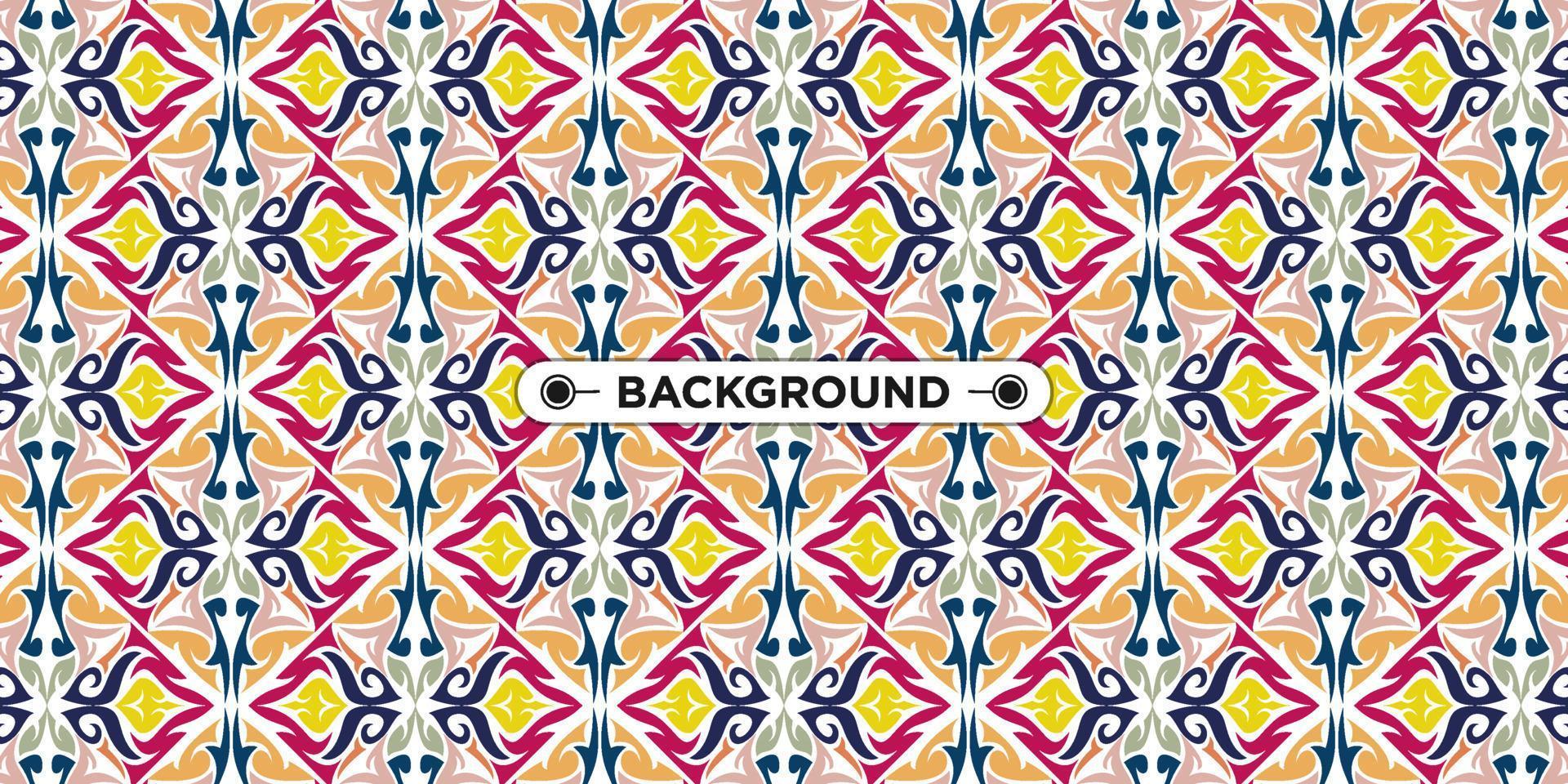 Unique colorful ethnic seamless pattern background vector