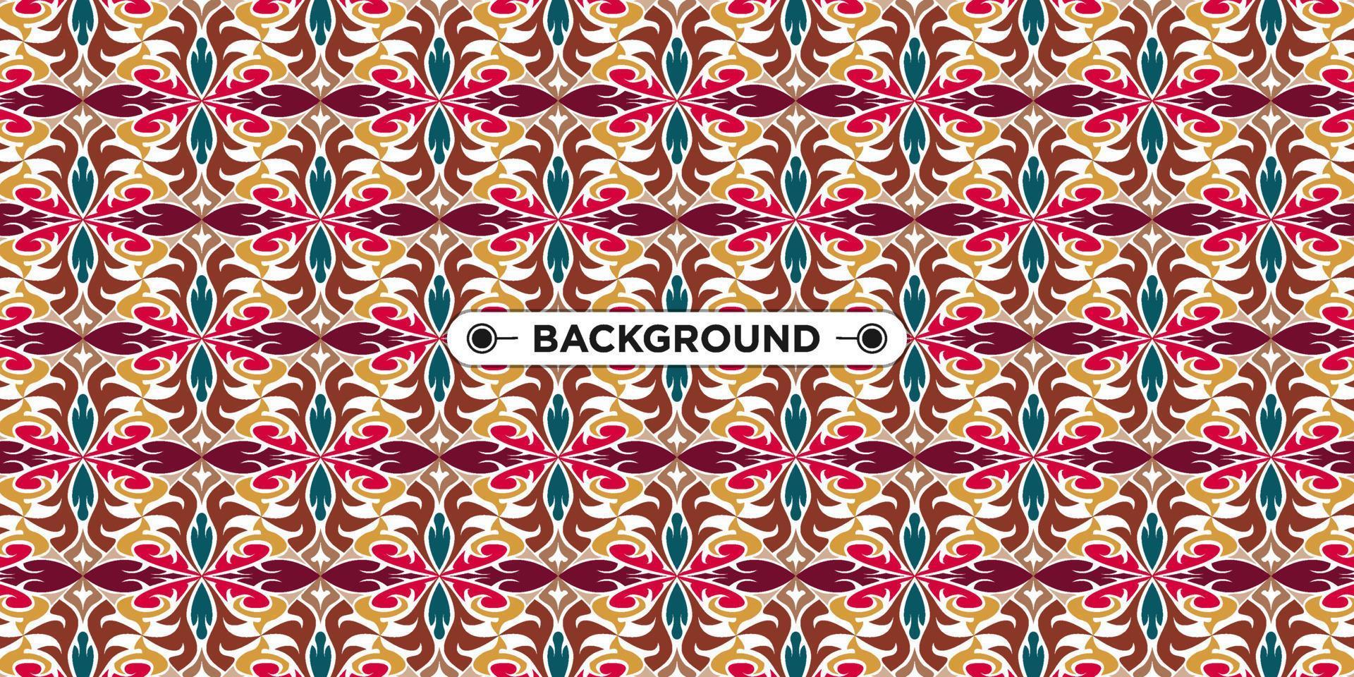 Unique colorful ethnic seamless pattern background vector