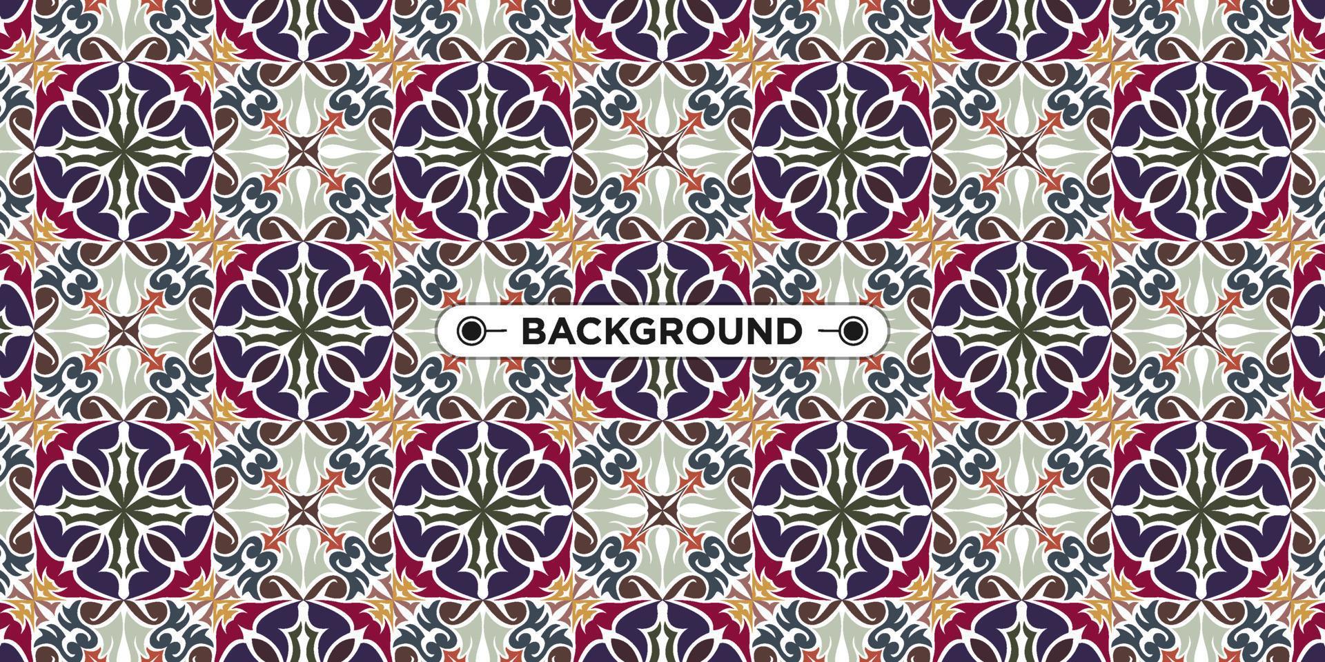 Unique colorful ethnic seamless pattern background vector