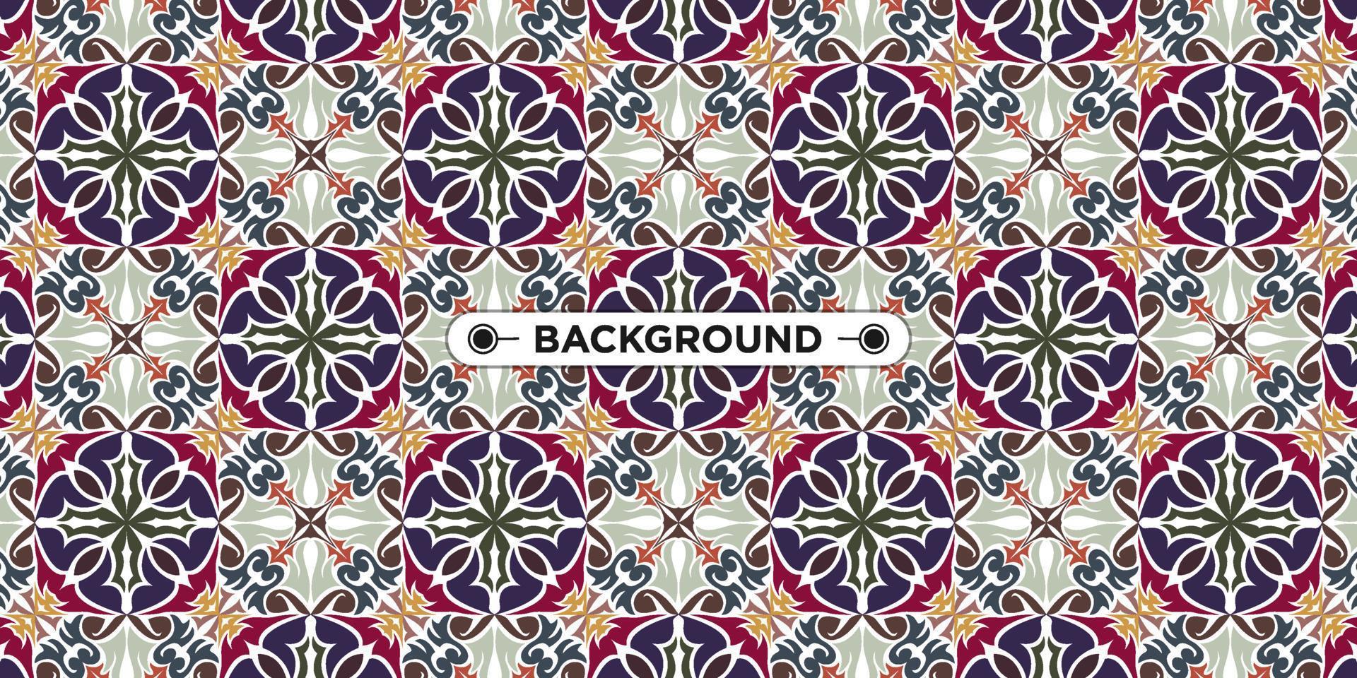 Unique colorful ethnic seamless pattern background vector