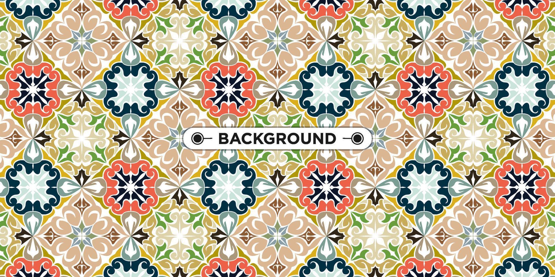 Unique colorful ethnic seamless pattern background vector