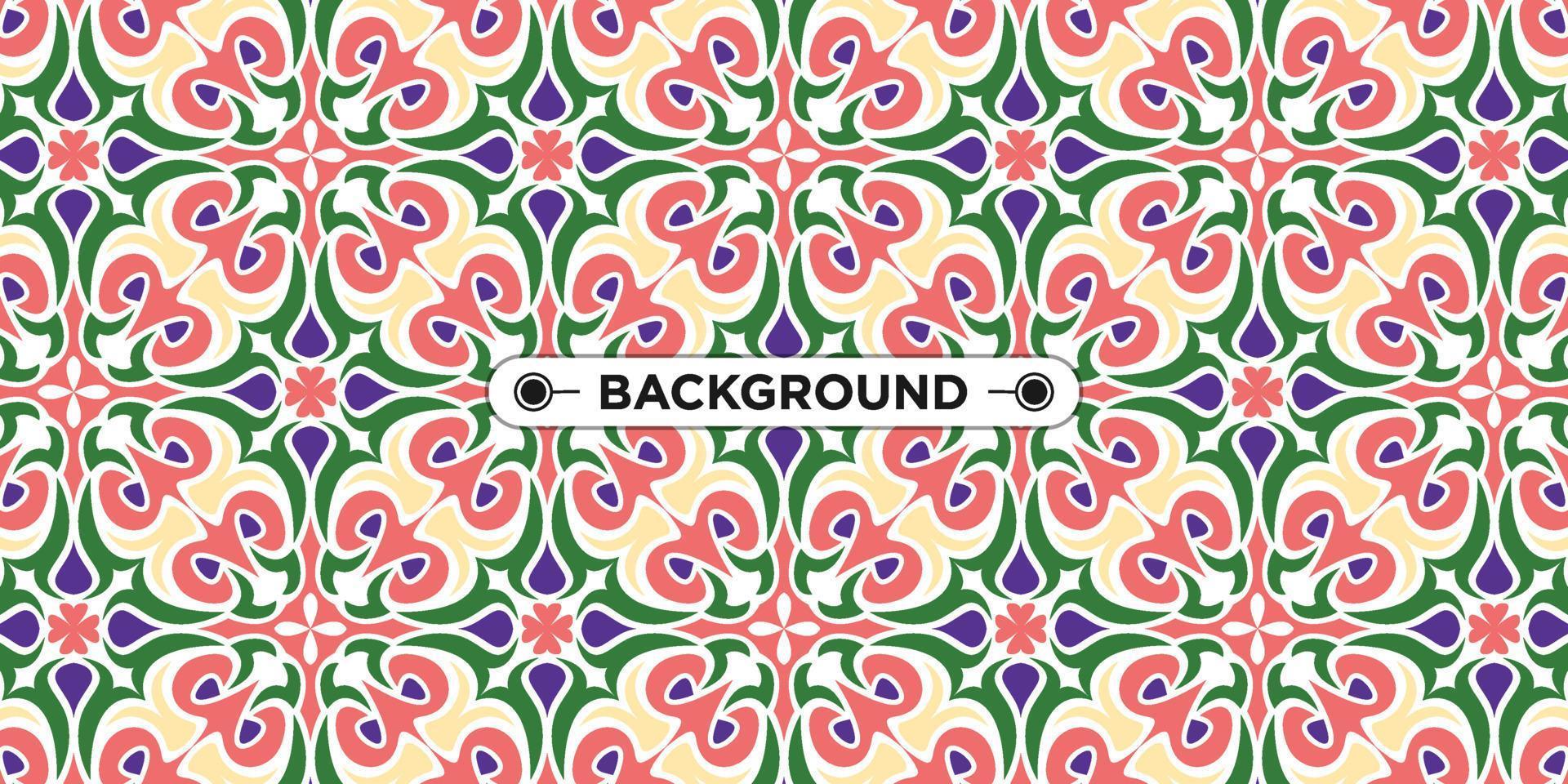 colorful ethnic mandala seamless pattern background vector