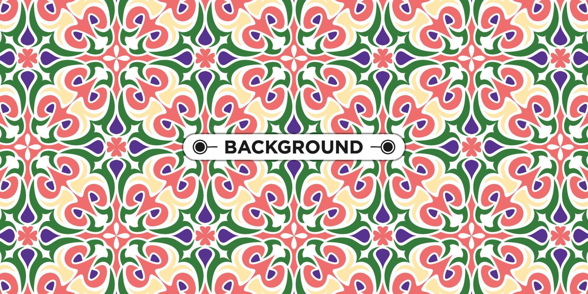 colorful ethnic mandala seamless pattern background vector