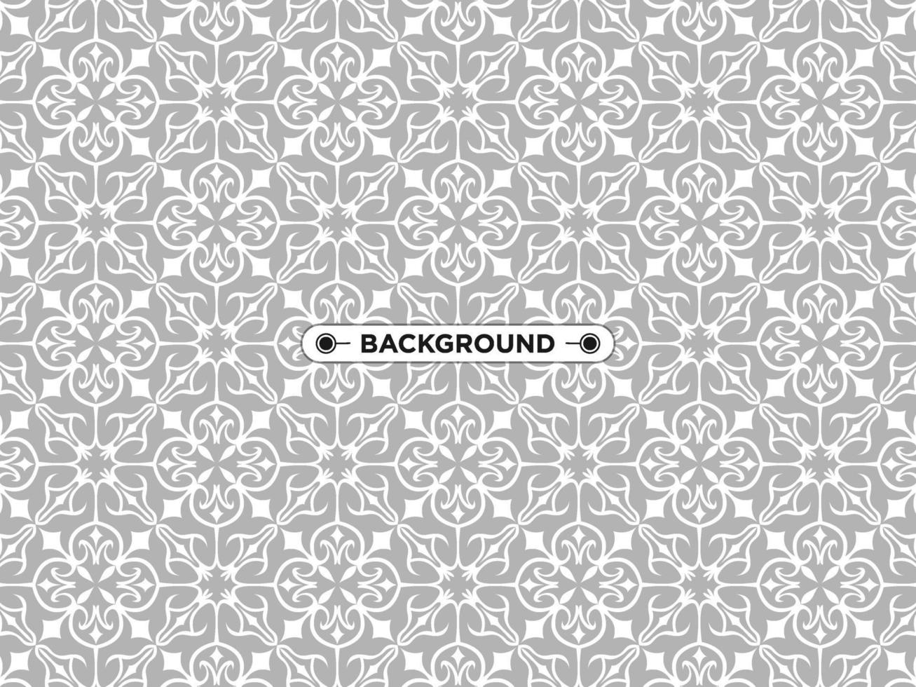 gray ethnic mandala seamless pattern background vector