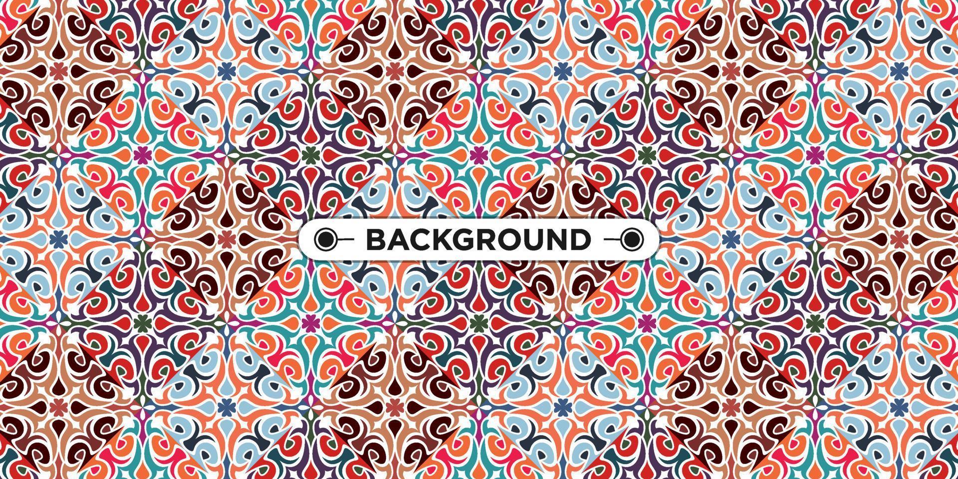 colorful ethnic mandala seamless pattern background vector
