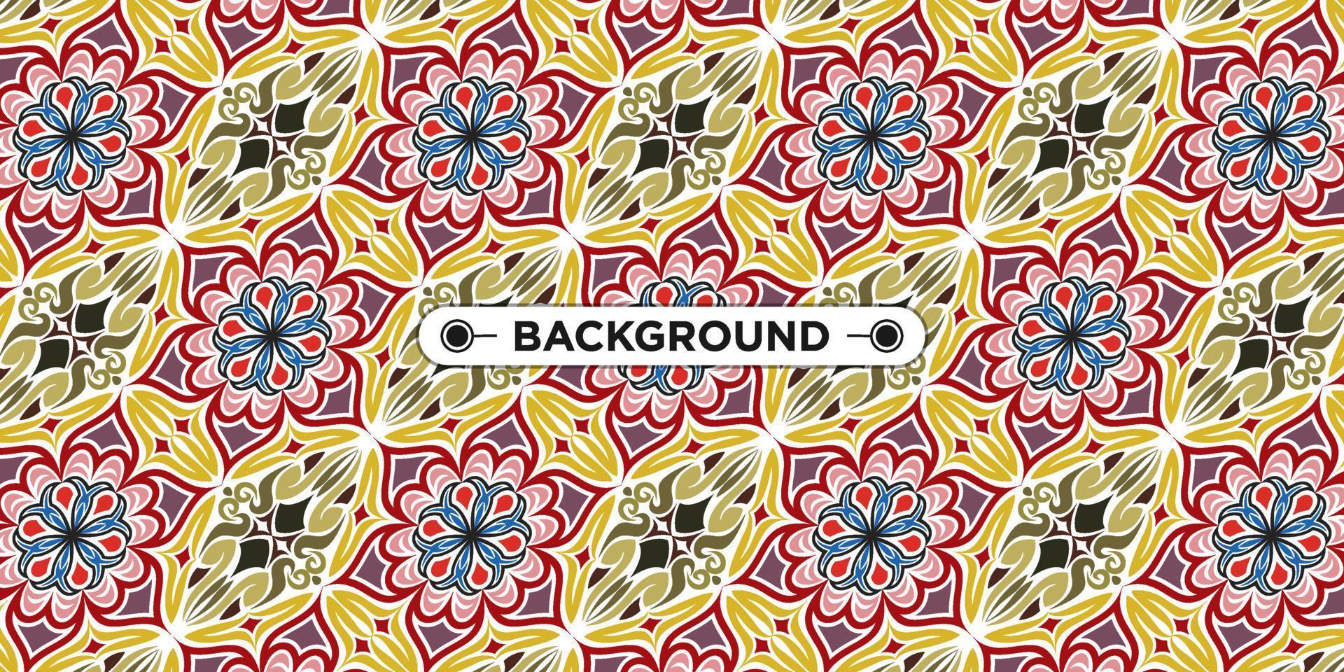 colorful ethnic mandala seamless pattern background vector