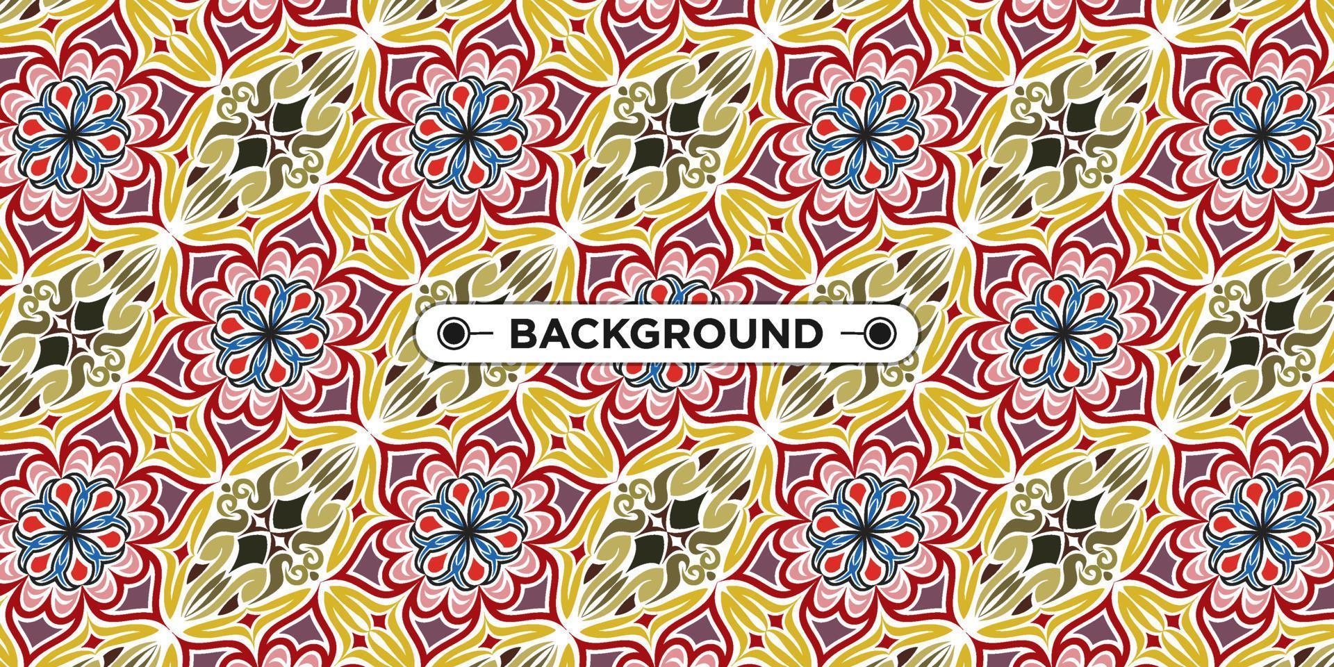 colorful ethnic mandala seamless pattern background vector