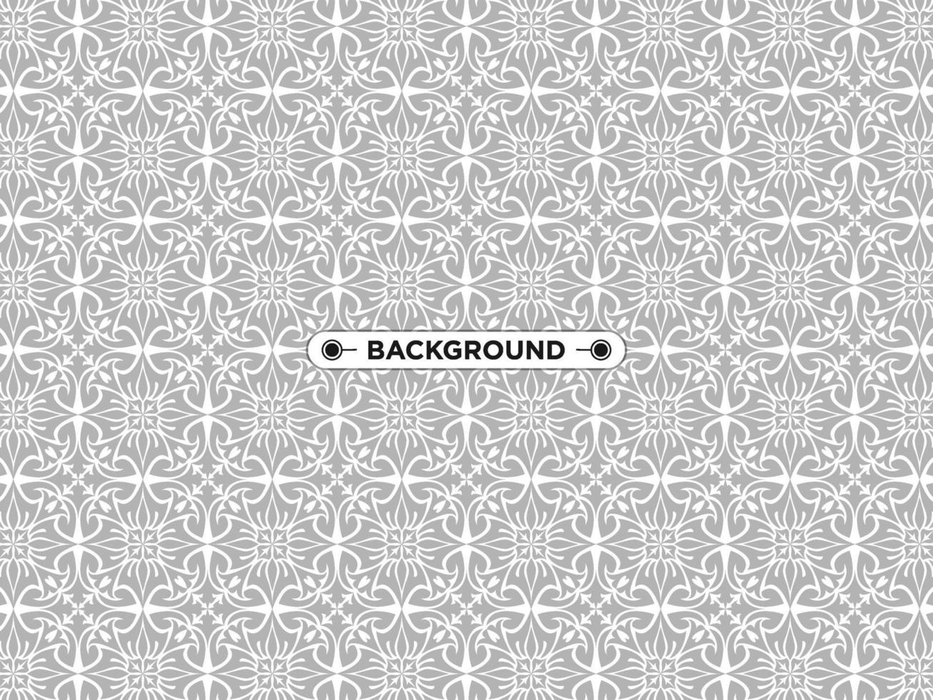 gray ethnic mandala seamless pattern background vector