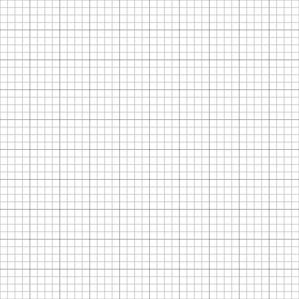 Squared paper seamless pattern for school notebook. Millimeter graph paper grid. Graph 4x4 per inch. Notebook for writing hieroglyphs. Editable stroke. Vector illustration on white background