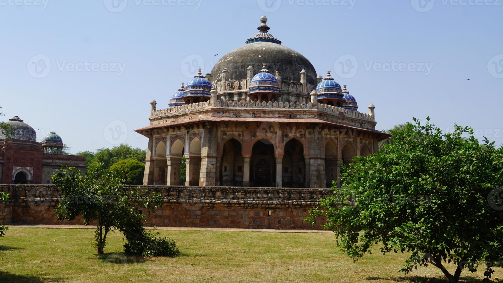 Tomb of Isa Khan tomb known for its sunken garden was built for a noble in the Humayun's Tomb complex. photo