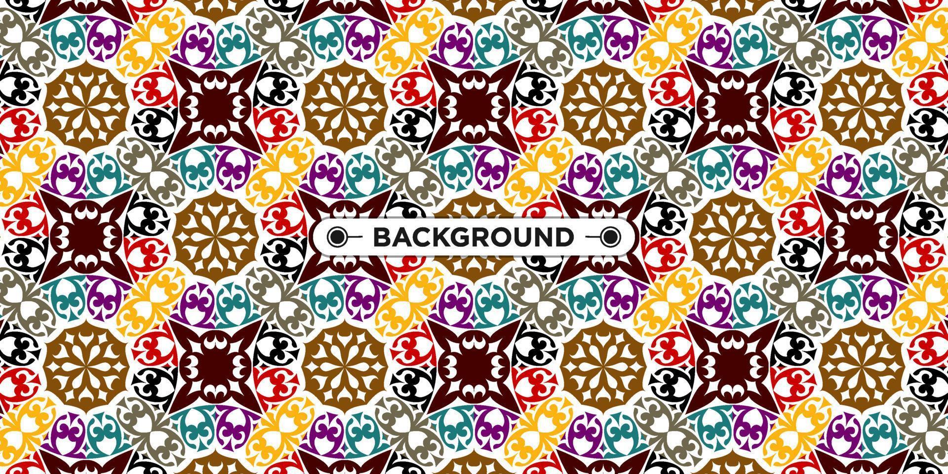 Unique colorful ethnic seamless pattern background vector