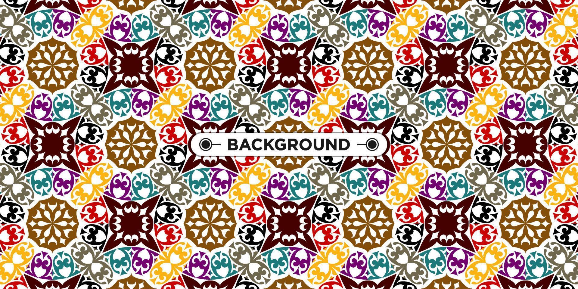 Unique colorful ethnic seamless pattern background vector